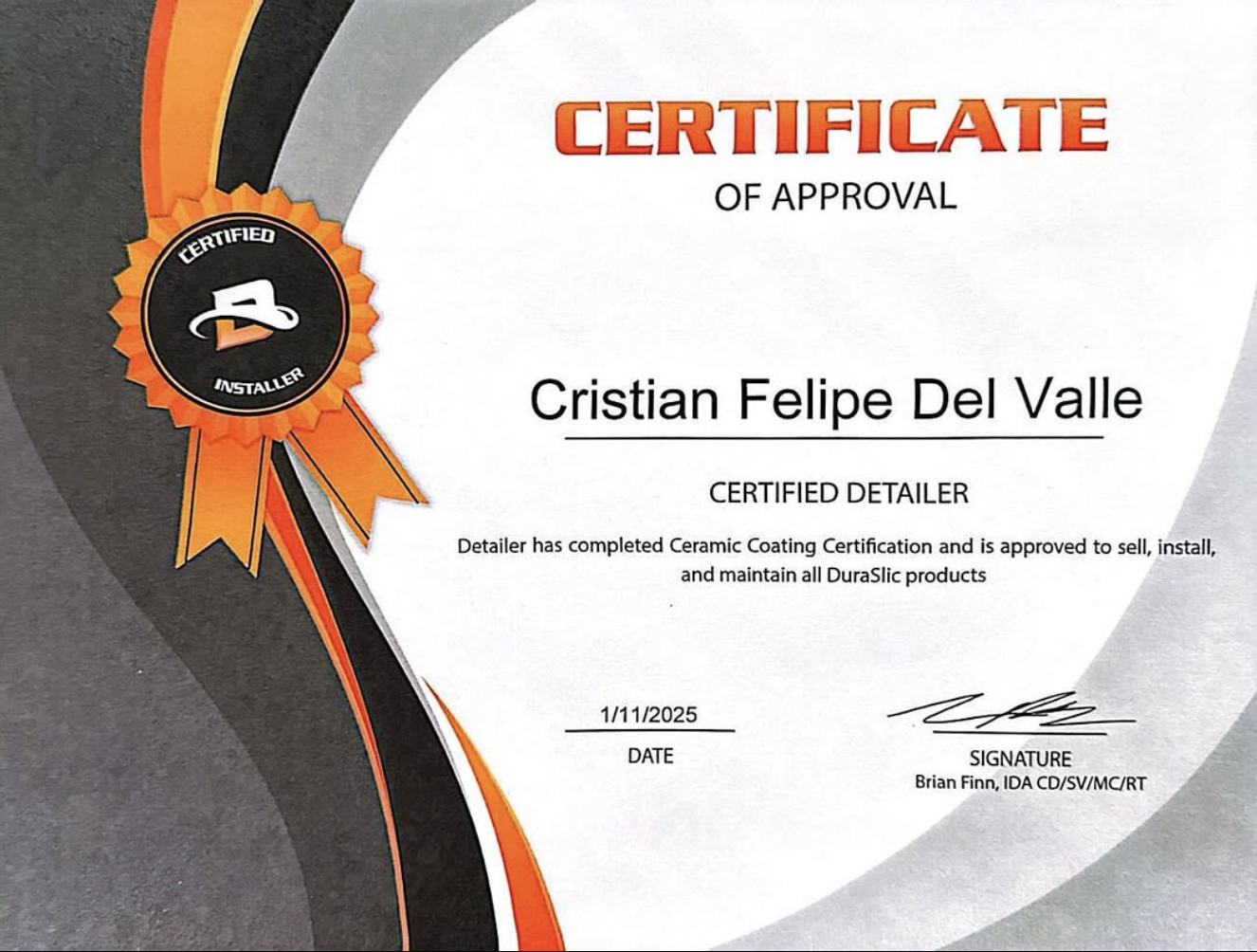 Detailing Certification 2